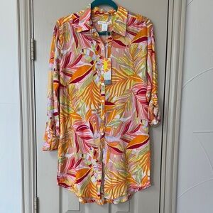 C&C California Vibrant Tropical Print Shirt